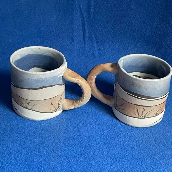 ☕️ Siegelle & Haley Handcrafted Mugs. Buzzard Mountain Pottery Line. PAIR. ☕️ - Picture 8 of 16